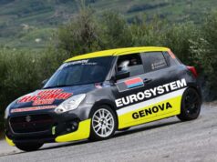Stefano Bianchi - Francesco Zambelli al via della Suzuki Rally Cup