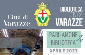 La rassegna letteraria Parliamone in biblioteca di aprile a Varazze La rassegna letteraria "Parliamone in Biblioteca" di aprile a Varazze