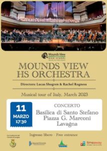 Locandina concerto Mounds View HS Orchestra, Lavagna