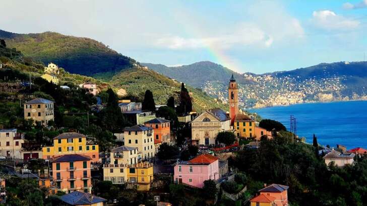 Temporale e grandine sul Genovesato, poi l’arcobaleno