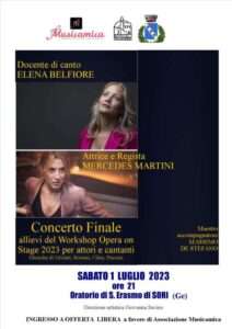 Opera on Stage concerto finale-1 luglio 2023 a Genova Sori