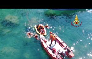 Le esercitazioni dei vigili del fuoco della Spezia a Lerici