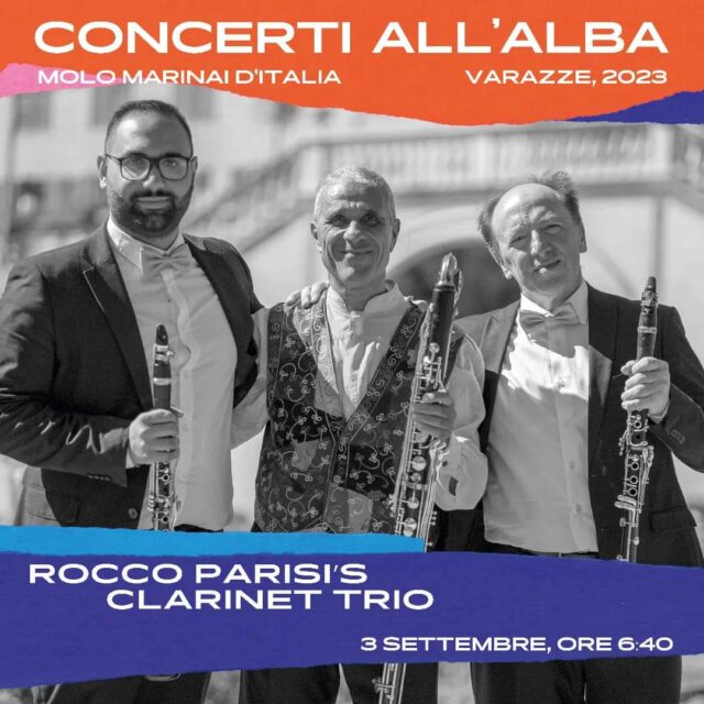 Domenica 3 settembre 2023 alle ore 0640 al Molo marinai d'Italia di Varazze vi aspettiamo per l'ultimo concerto all'alba 