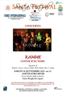 Cover d’autore con i Kamme-Locandina 16 settembre
