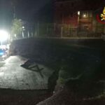 Maltempo, frana in via Trossarelli: VVF e Aster al lavoro
