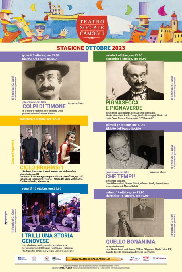 Il Teatro Camogli continua ad omaggiare il grande Gilberto Govi