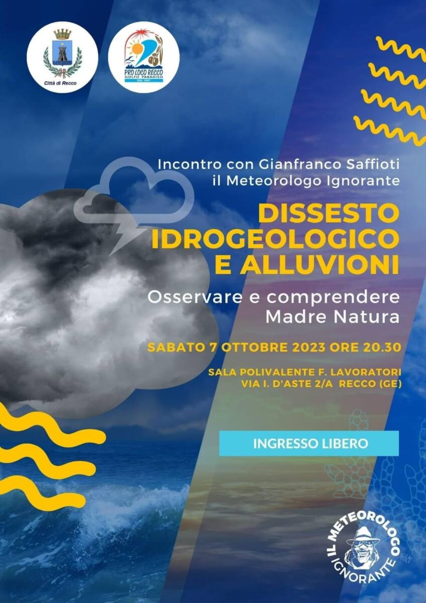 Recco, Gianfranco Saffioti, meteorologo parla del dissesto idrogeologico