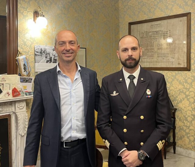 Nuovo comandante del circomare di Santa Margherita, lo ha incontrato il sindaco Federico Messuti A Palazzo Bianco