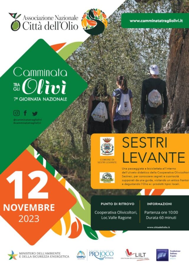 Rinviata la Camminata tra gli Olivi a Sestri Levante