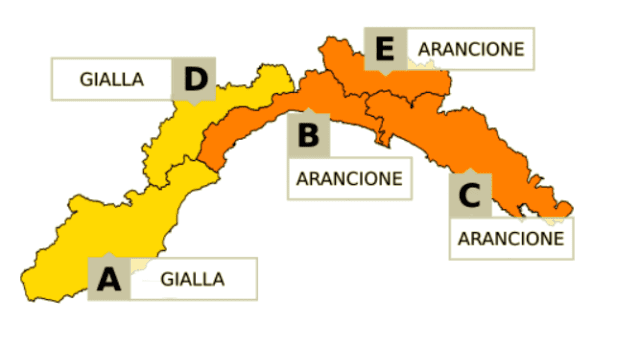 Prolungata allerta meteo arancione sul centro-levante Prolungata allerta meteo arancione sul centro-levante