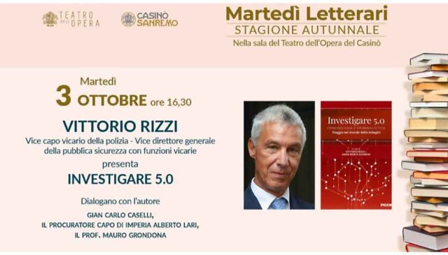 Ai Martedì letterari del Casinò di Sanremo l’evento Investigare 5.0