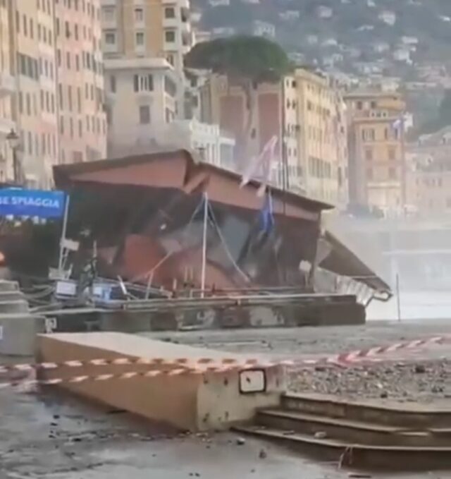 Crollo ristorante camogli