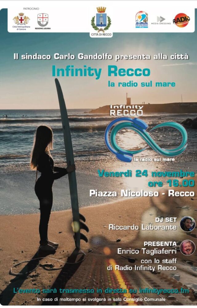 Immagine WhatsApp 2023-11-06 ore 06.19.16_fd143109 Infinity Recco: la Radio sul Mare e la città va in onda