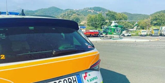 elisoccorso elicottero 118 VVF vigili fuoco sestri levante
