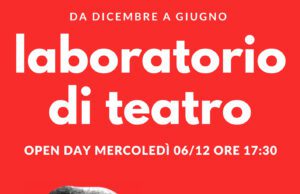 Il 6 dicembre al Centro Giovani l’open day del laboratorio tenuto da Kronoteatro per Yepp Albenga Il 6 dicembre al Centro Giovani l’open day del laboratorio tenuto da Kronoteatro per YEPP Albenga