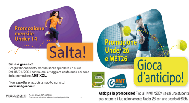 Amt, offerte per studenti: sconto di 55 euro per abbonamenti annuali Amt, offerte per studenti: sconto di 55 euro per abbonamenti annuali