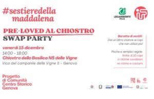 Venerdi 15 scambio abiti Swap Party! di Legambiente al Chiostro delle Vigne