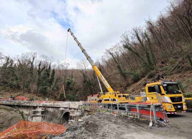 Chiusura SP333 di Uscio da sabato 3 a domenica 4 febbraio per il varo del nuovo impalcato del ponte al Km 7+800