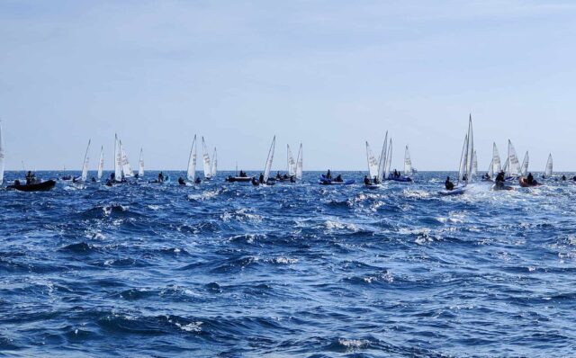 Gli ILCA in acqua ad Andora