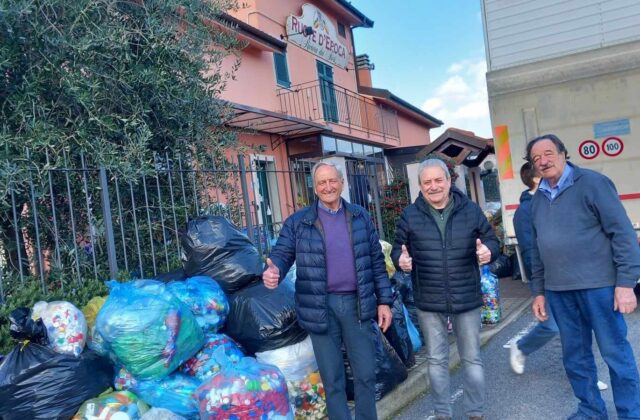 Un momento della raccolta