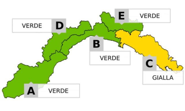 Arpal, venerdì 5 gennaio allerta gialla per pioggia dalle 18 alle 24 sul Levante Arpal, venerdì 5 gennaio allerta gialla per pioggia dalle 18 alle 24 sul Levante