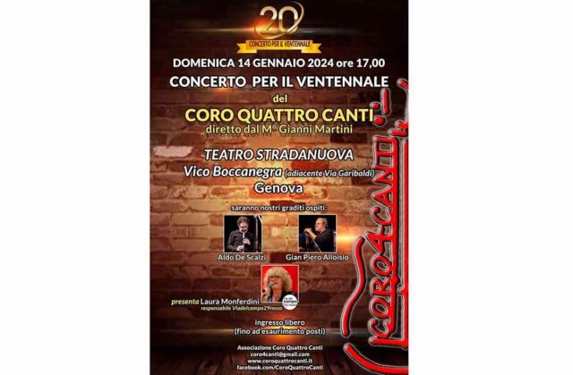 Il concerto del ventennale del Coro Quattro Canti Il concerto del ventennale del Coro Quattro Canti