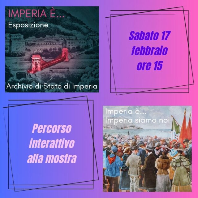 Sabato 17 febbraio alle ore 15, apertura straordinaria dell’Archivio di Stato di Imperia