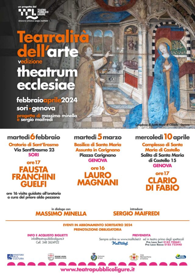 Teatralità dell'arte, 5 marzo alle 16 visita della Basilica di Carignano la quinta edizione del progetto ideato da Maifredi e Minella