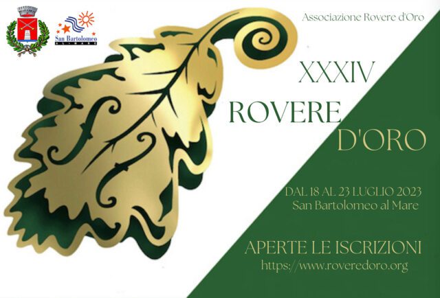 Rovere d'Oro 2024, bando online della XXXV edizione Rovere d'Oro 2024, bando online della XXXV edizione