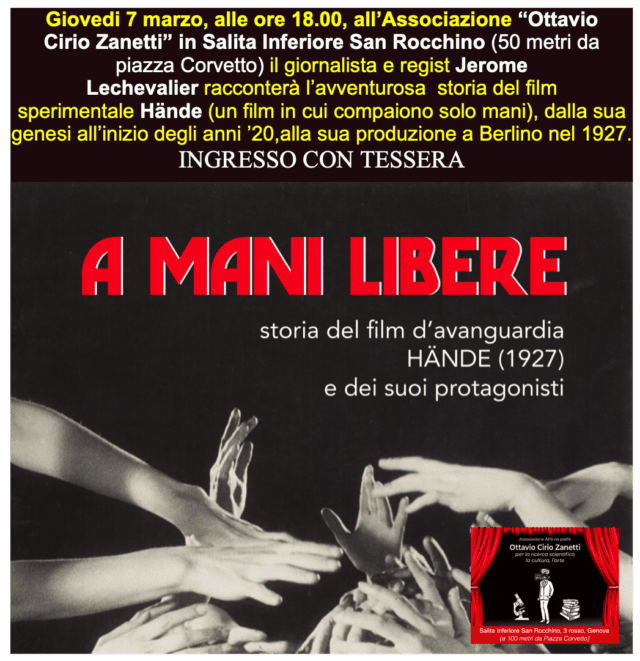 Il regista Jerome Lechevalier all'associazione Ottavio Cirio Zanetti Il regista Jerome Lechevalier all'associazione Ottavio Cirio Zanetti