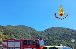 Vigili del Fuoco di Brugnato intervenuti a Framura per ricerca di un disperso Vigili del Fuoco di Brugnato
