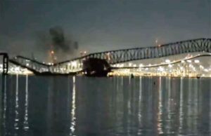 Baltimora, nave urta colonna ponte Francis Scott Key che crolla | Video Baltimora, nave urta colonna ponte Francis Scott Key che crolla | Video