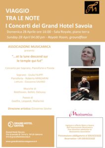 Concerto 28 aprile 2024 al Savoia-Locandina