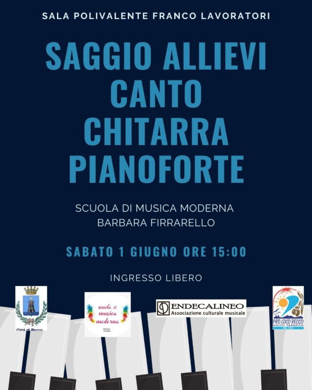 Recco - Saggio di fine anno della "Scuola di Musica Moderna" Recco - Saggio di fine anno della "Scuola di Musica Moderna"