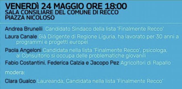 Recco, incontro per giovani: lavoro e finanziamenti europei Recco, incontro per giovani: lavoro e finanziamenti europei