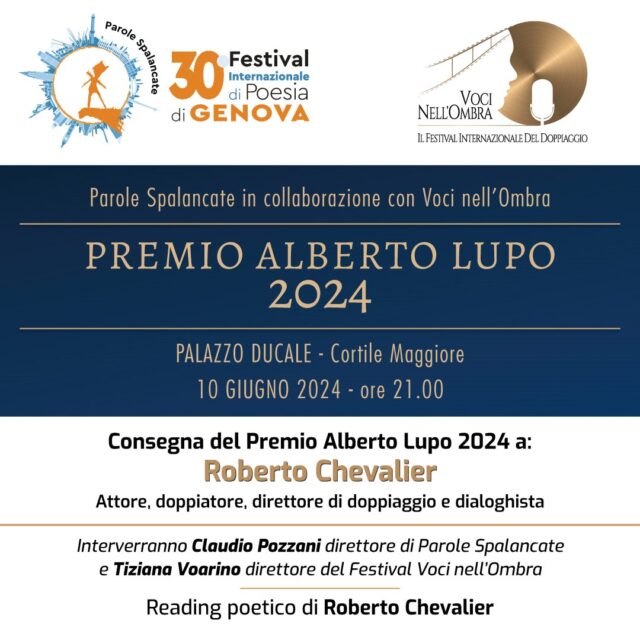 A Roberto Chevalier il premio Alberto Lupo A Roberto Chevalier il premio Alberto Lupo