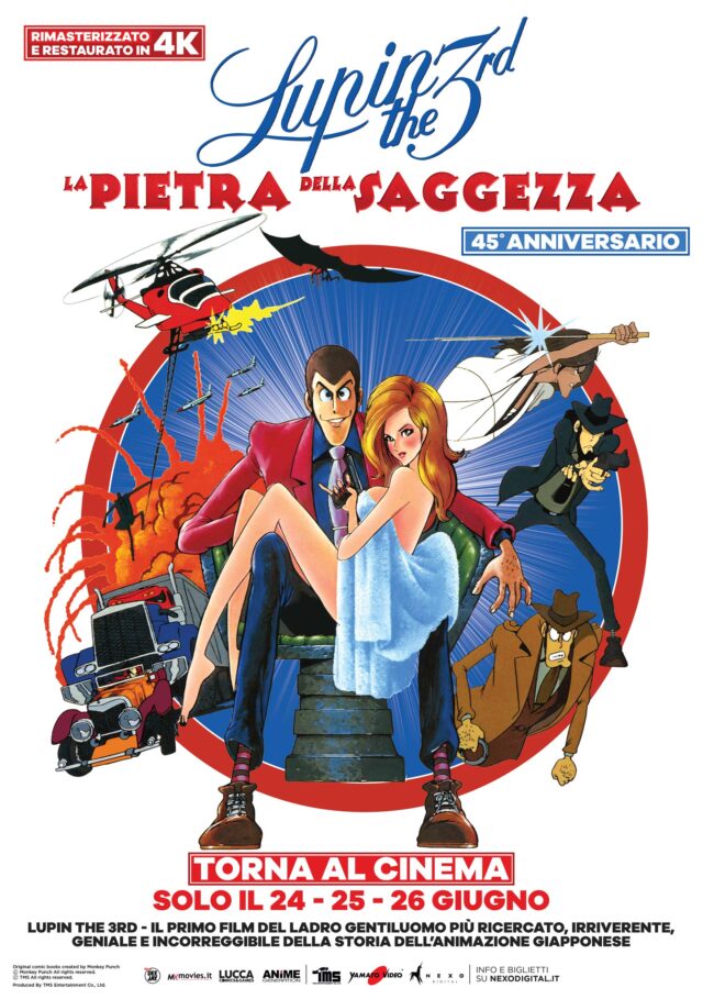 Il 24, 25, 26 giugno arriverà nelle sale genovesi, LUPIN III – LA PIETRA DELLA SAGGEZZA Il 24, 25, 26 giugno arriverà nelle sale genovesi, LUPIN III – LA PIETRA DELLA SAGGEZZA