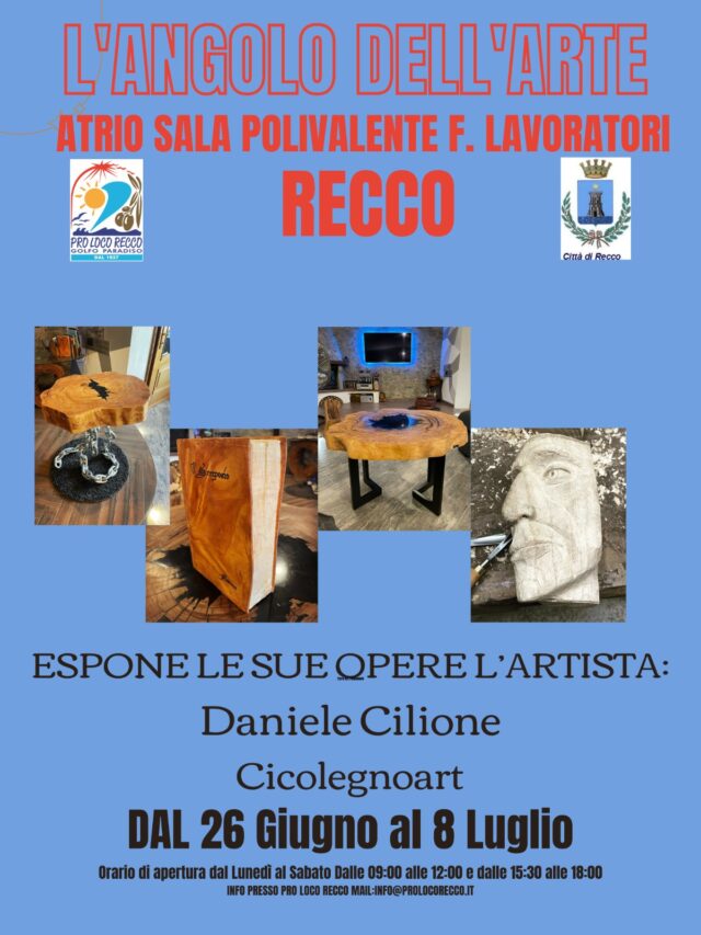 Recco, Daniele Cilione, le sue opere: L'uomo che sussurra al legno