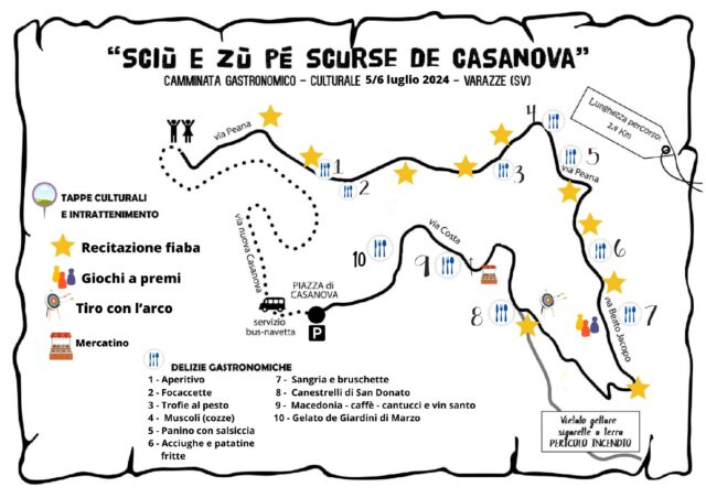 “Sciù e zù pë scurse de Casanova”, un evento a Varazze “Sciù e zù pë scurse de Casanova”, un evento a Varazze