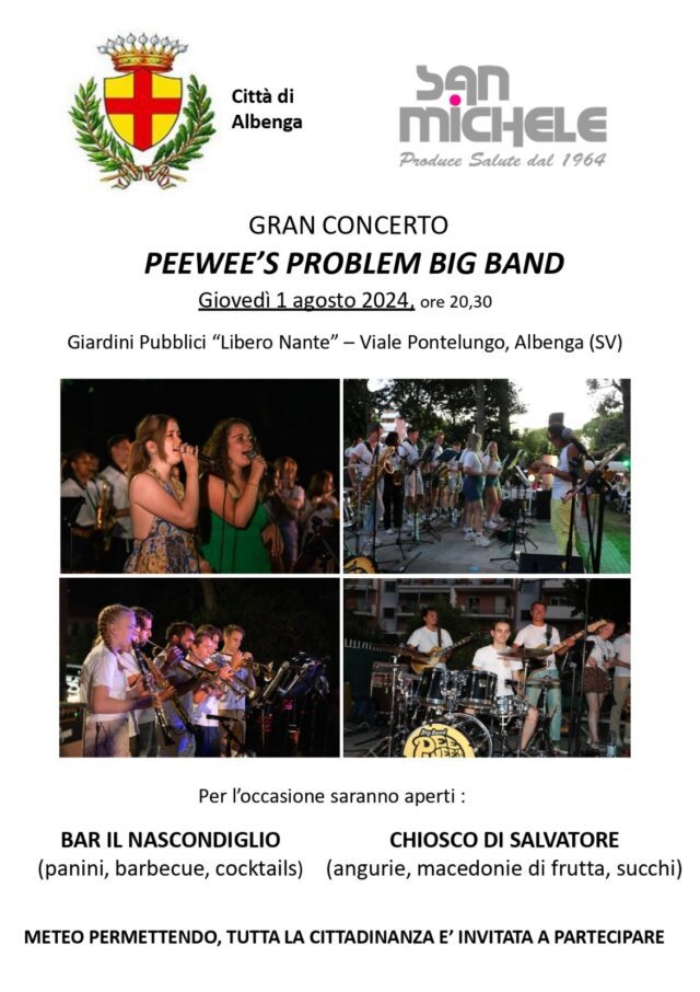 locandina concerto ai Giardini Nante