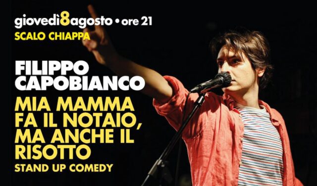 Scali a Mare di Pieve Ligure: Filippo Capobianco in scena l’8 Agosto Scali a Mare di Pieve Ligure: Filippo Capobianco in scena l’8 Agosto