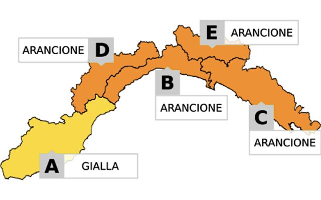 Allerta Gialla nelle zone BCDE dalle 20 di oggi, dalla mezzanotte arancione Allerta Gialla nelle zone BCDE dalle 20 di oggi, dalla mezzanotte arancione