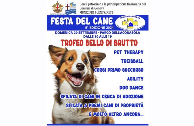 festa del cane 2024 Festa del cane domani, domenica 29 settembre, al Parco dell’Acquasola