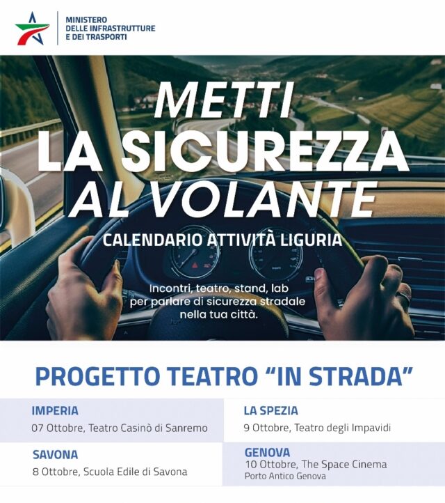 Dalla Liguria parte il progetto MIT sulla sicurezza stradale Dalla Liguria parte il progetto MIT sulla sicurezza stradale