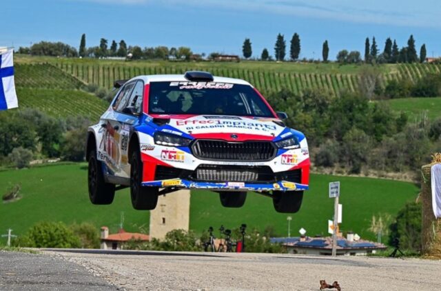 Lanterna Corse Rally Team, Ballerini sorride dopo il Rallylegend Lanterna Corse Rally Team