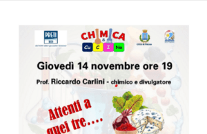 Recco, Chimica & Cucina: appuntamento con il prof. Carlini Recco, Chimica & Cucina, secondo appuntamento con il prof. Carlini