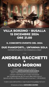 Moroni e Bacchetti-Locandina concerto 15 dicembre 2024 a Busalla