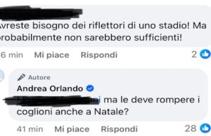 Orlando a utente fb: non rompere i c… FdI: vergognoso, non accetta critiche