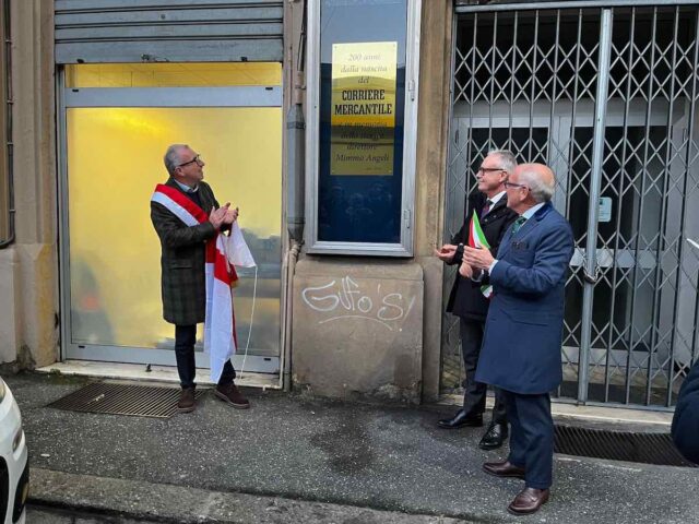200 anni del Corriere Mercantile: a Genova una targa commemorativa 200 anni del Corriere Mercantile: a Genova una targa commemorativa
