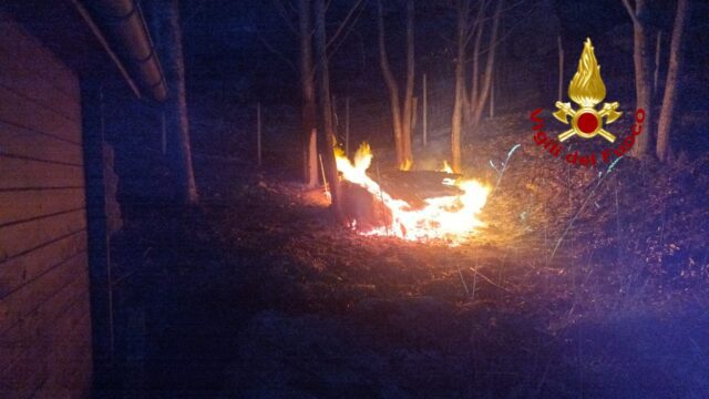 vvf incendio boschivo 5 Incendio al Passo del Bocco: distrutti ettari di bosco nel Comune di Mezzanego